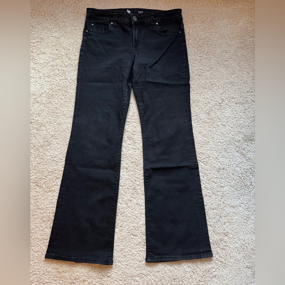 KUT from the Kloth Jeans Womens 10P Black Natalie High Rise Bootcut Petite